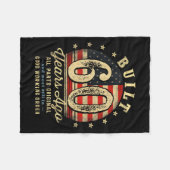 Built 60 Years Ago Funny 60th Birthday Usa Flag  フリースブランケット (正面(横))
