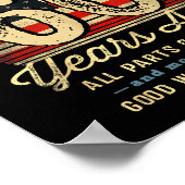 Built 60 Years Ago Funny 60th Birthday Usa Flag  ポスター (角)