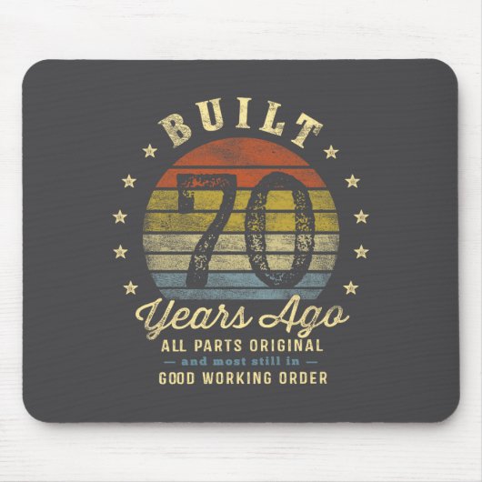 Built 70 Years Ago - All Parts Original 70th Birth マウスパッド (正面)