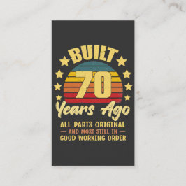 Built 70 Years Ago All Parts Original 70th Birthda 名刺