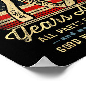 Built 70 Years Ago Funny 70th Birthday Usa Flag  ポスター (角)