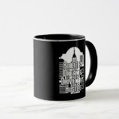 Built by Dreams Driven by Hustle City Design マグカップ (正面右)