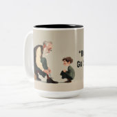 Built By Love. Guided By Dad ツートーンマグカップ (正面左)