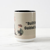 Built By Love. Guided By Dad ツートーンマグカップ (中央)