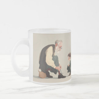 Built By Love. Guided By Dad フロストグラスマグカップ