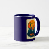 Built by Workers City Builder Labor Day Design マグカップ (正面右)