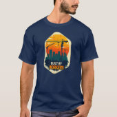 Built by Workers Industrial Skyline Labor Day Shir Tシャツ (正面)