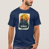 Built by Workers Vintage Construction Design Tシャツ (正面)