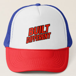 Built Different トラッカーズハット - 堂々としたストリートスタイル キャップ