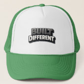 BUILT DIFFERENT – Bold Motivational Statement for  キャップ (正面)