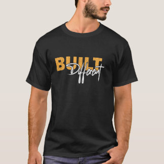 Built Different Bold Motivational Typography Des Tシャツ