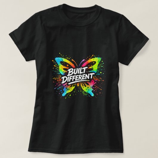 Built Different Butterfly Shirt 0047699-FB Tシャツ (デザイン正面)