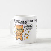 Built Different Confident Cat Funny Mug コーヒーマグカップ (正面左)