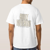 Built Different Men's Streetwear Back Print Tシャツ (裏面)