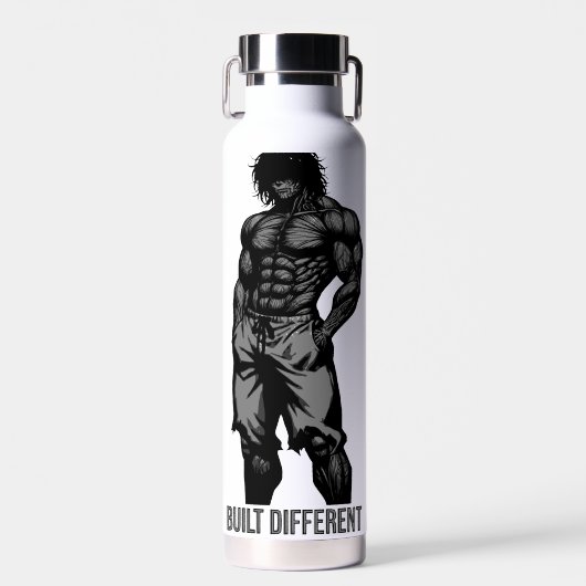 Built Different Monstrous Physique Heavyweight Gym ウォーターボトル (正面)