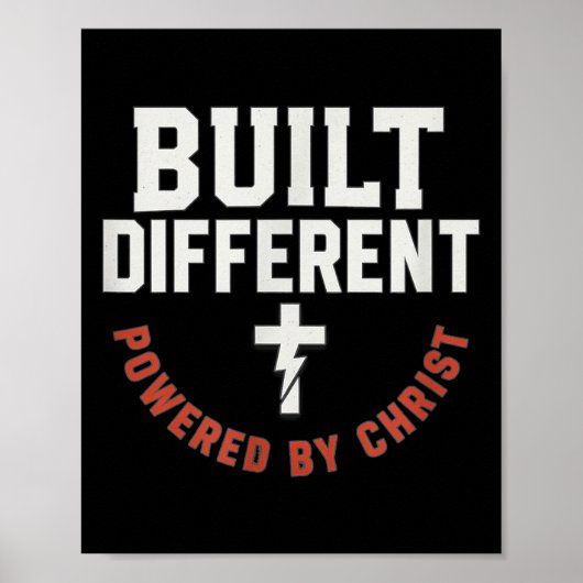 Built Different Powered By Christ キリスト教 フィリピ ポスター (正面)