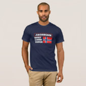 "Built Fjord Tough" and Norwegian Flag T-Shirt Tシャツ (正面フル)