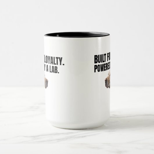 Built for Loyalty Powered by a Lab – Coffee マグカップ (中央)