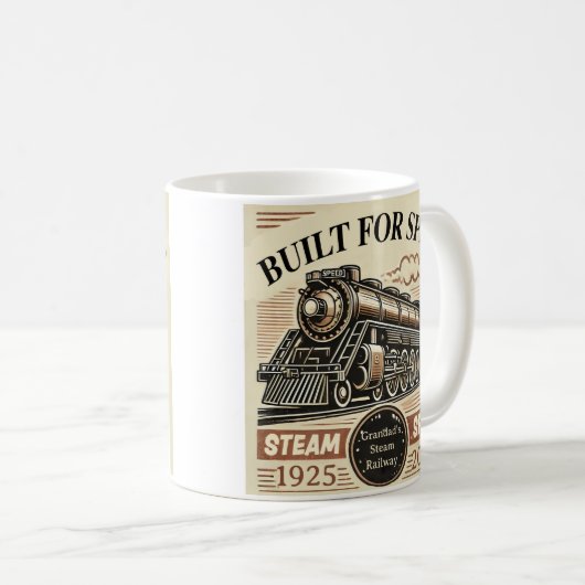 Built for Speed – Customisable Steam Train  コーヒーマグカップ (正面右)