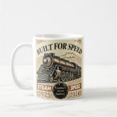 Built for Speed – Customisable Steam Train  コーヒーマグカップ (左)