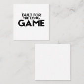 Built For The Long Game Minimalist Business Card スクエア名刺 (正面/裏面)