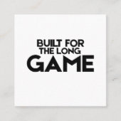 Built For The Long Game Minimalist Business Card スクエア名刺 (正面)