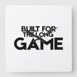 Built For The Long Game Minimalist Square Clock スクエア壁時計