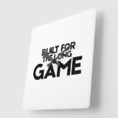 Built For The Long Game Minimalist Square Clock スクエア壁時計 (傾斜)
