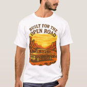 Built for the Open Road Retro Truck Art Tシャツ (正面)