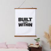 Built From Within Bold Motivational Quote 吊り下げ型タペストリー (寝室)
