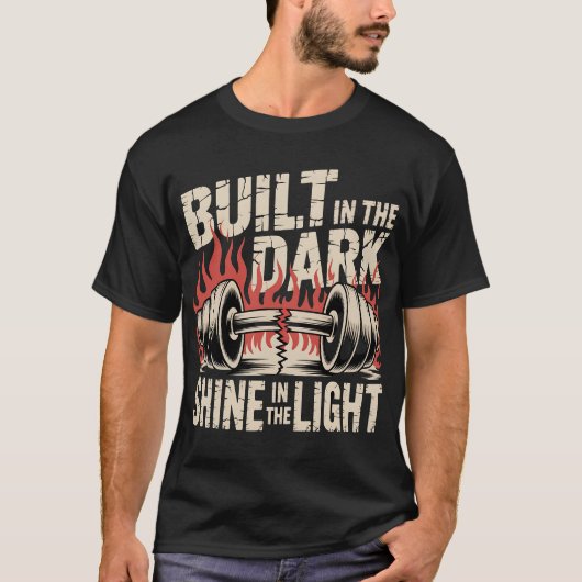 Built In The Dark Shine In The Light  Grunge Gym B Tシャツ (正面)