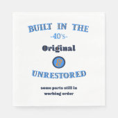 Built in the Forties Original Unrestored スタンダードランチョンナプキン (正面)