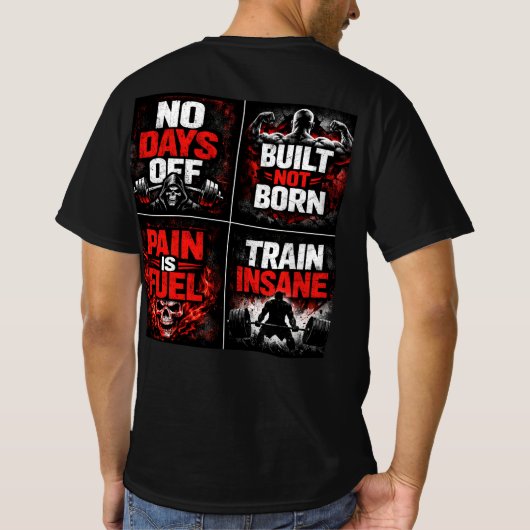 “Built Not Born – Forgé par l’Effort” Tシャツ (裏面)