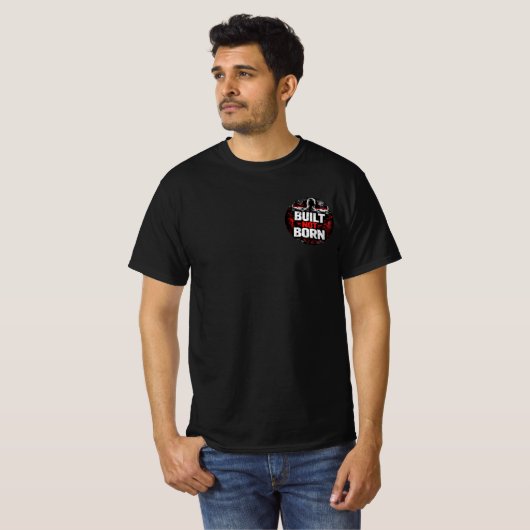 “Built Not Born – Forgé par l’Effort” Tシャツ (正面フル)