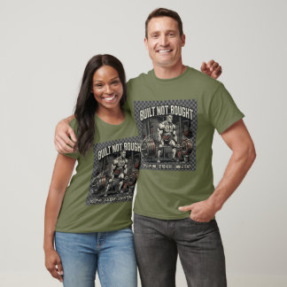 Built Not Bought - フィットネスモチベーション デッドリフトジム Tシャツ