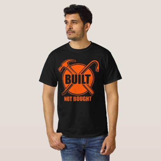 Built Not Bought Blue Collar Gift Tシャツ (正面フル)