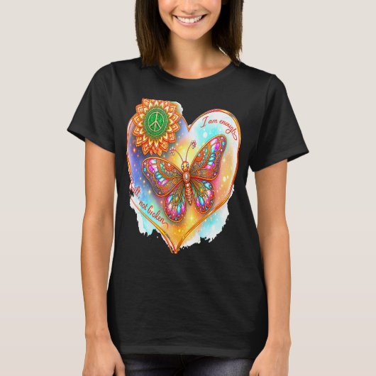 Built Not Broken – I Am Enough T-Shirt Tシャツ (正面)