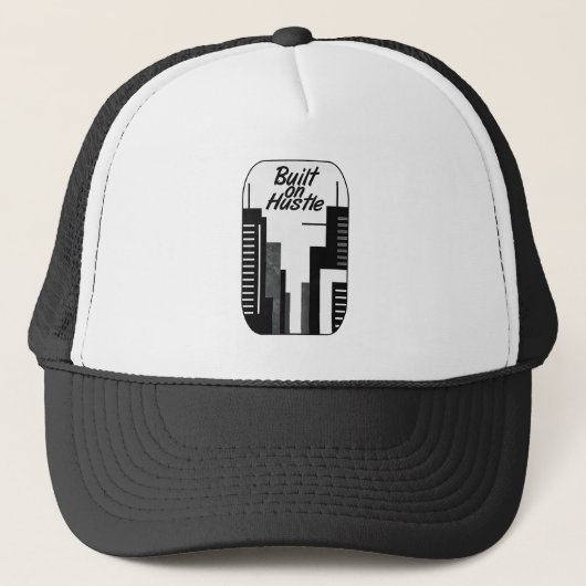 Built on Hustle City Skyline Minimalist Design キャップ (正面)