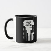 Built on Hustle City Skyline Minimalist Design マグカップ (左)