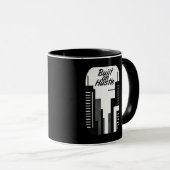 Built on Hustle City Skyline Minimalist Design マグカップ (正面右)