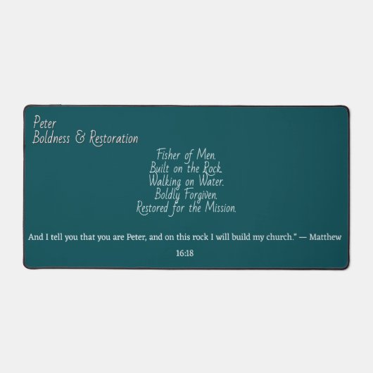Built on the Rock" Biblical Desk Mat デスクマット (正面)