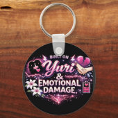 Built on Yuri & Emotional Damage | Yuri Anime Fan  キーホルダー (正面)