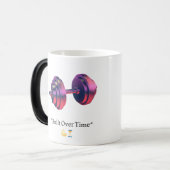 Built Over Time Motivational Dumbbell Coffee Mug – モーフィングマグカップ (正面左)