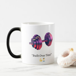 Built Over Time Motivational Dumbbell Coffee Mug – モーフィングマグカップ
