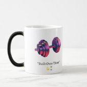 Built Over Time Motivational Dumbbell Coffee Mug – モーフィングマグカップ (左)
