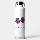 Built Over Time Motivational Water Bottle – Fitnes ウォーターボトル (正面)
