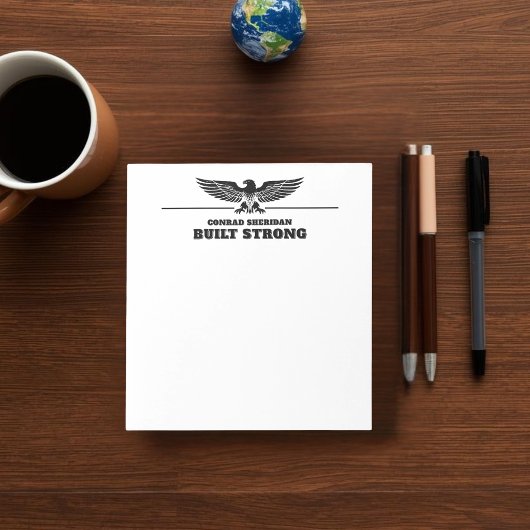 Built Strong Personalized Eagle ノートパッド