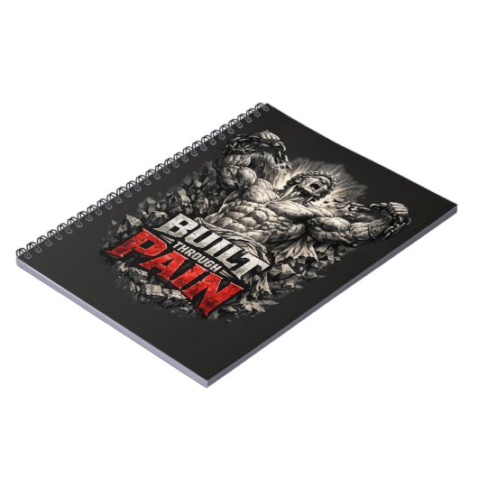Built Through Pain Design ノートブック (左側)