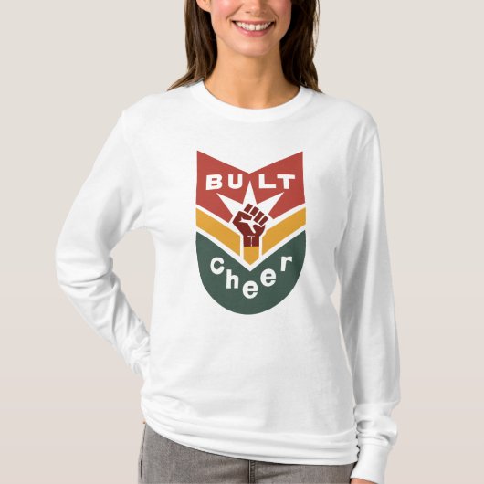 BUILT TO CHEER Raised-Fist Badge Tシャツ (正面)