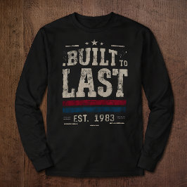 Built to Last ヴィンテージ 1983 ダストレス タイポグラフィー R Tシャツ